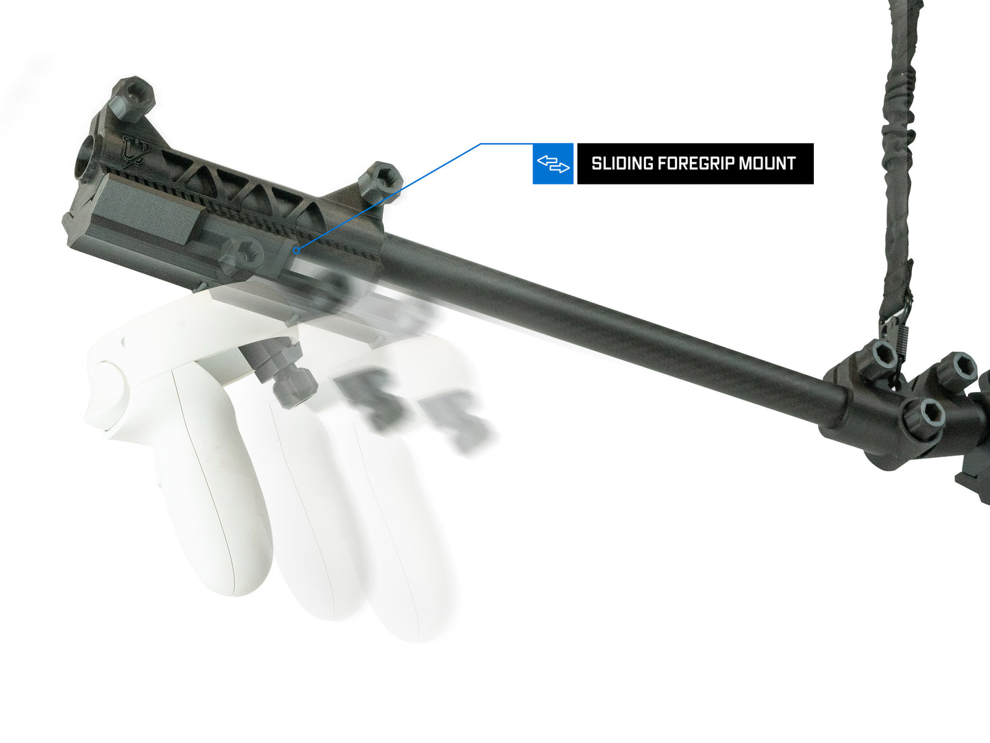 Magni-Grip Undermount Carbon Fiber VR Gun Stock for Meta Quest 2