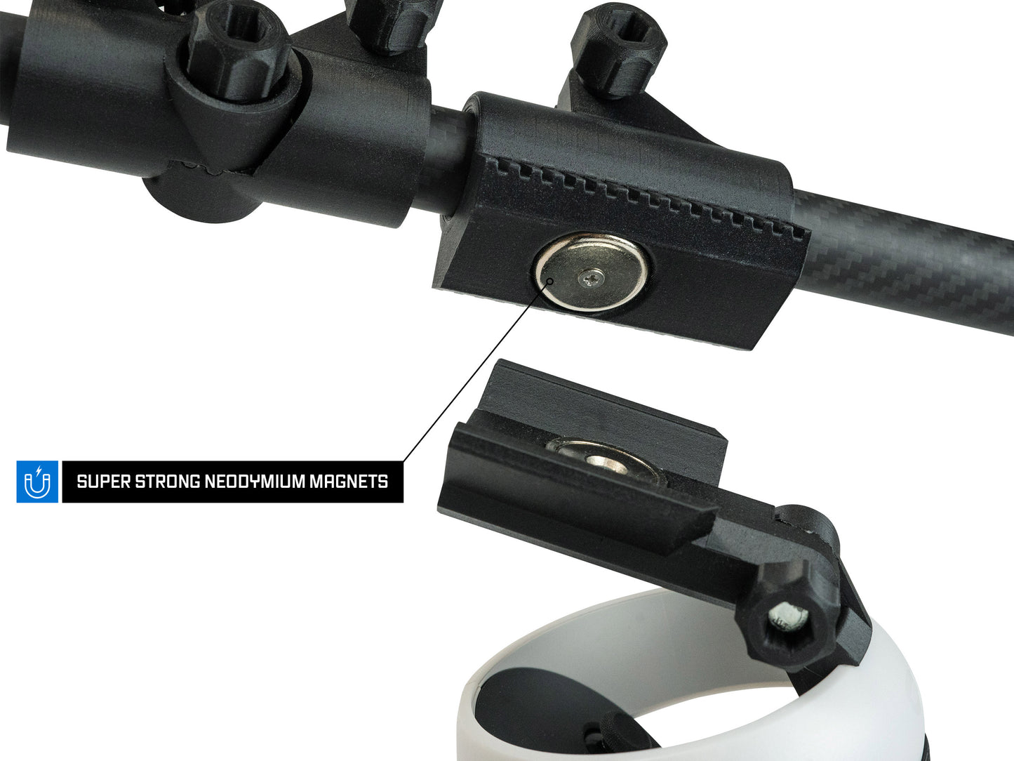 Magni-Grip Undermount Carbon Fiber VR Gun Stock for Meta Quest 2